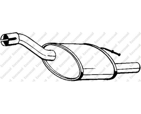 Exhaust backbox / end silencer 154-357 Bosal