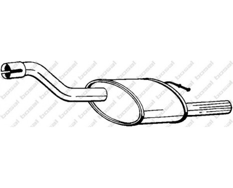 Exhaust backbox / end silencer 154-373 Bosal