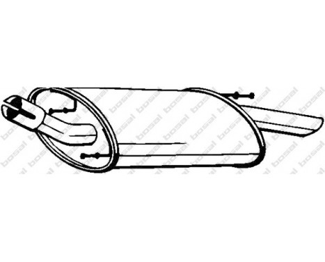 Exhaust backbox / end silencer 154-377 Bosal