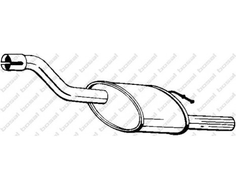 Exhaust backbox / end silencer 154-379 Bosal