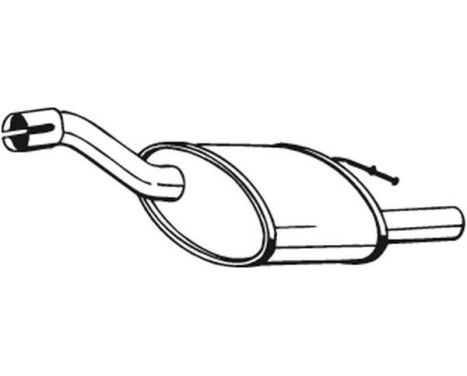 Exhaust backbox / end silencer 154-383 Bosal, Image 2
