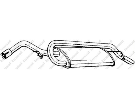 Exhaust backbox / end silencer 154-475 Bosal