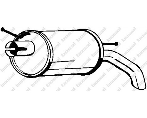 Exhaust backbox / end silencer 154-511 Bosal