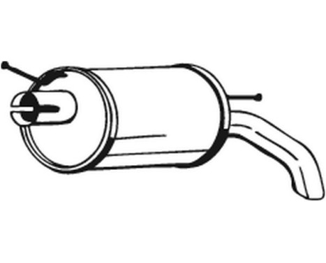 Exhaust backbox / end silencer 154-511 Bosal, Image 2