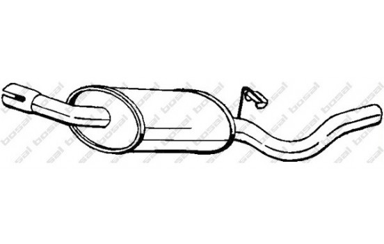 Exhaust backbox / end silencer 154-671 Bosal