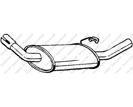 Exhaust backbox / end silencer 154-801 Bosal