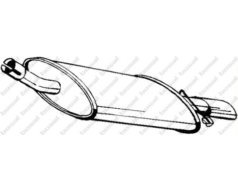 Exhaust backbox / end silencer 154-975 Bosal