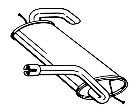 Exhaust backbox / end silencer 154-995 Bosal, Image 2