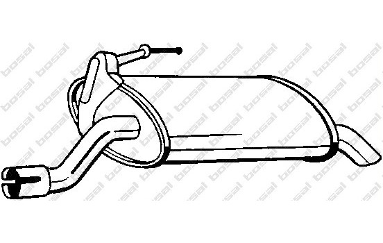 Exhaust backbox / end silencer 163-027 Bosal