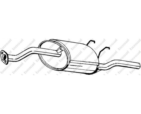 Exhaust backbox / end silencer 163-121 Bosal