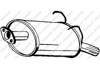 Exhaust backbox / end silencer 163-197 Bosal