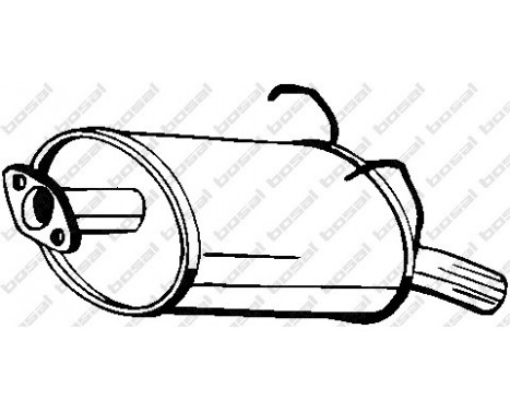 Exhaust backbox / end silencer 163-197 Bosal