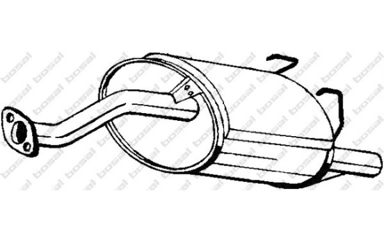 Exhaust backbox / end silencer 163-203 Bosal
