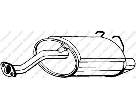 Exhaust backbox / end silencer 163-725 Bosal