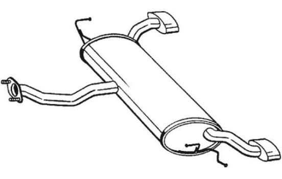 Exhaust backbox / end silencer 165-003 Bosal
