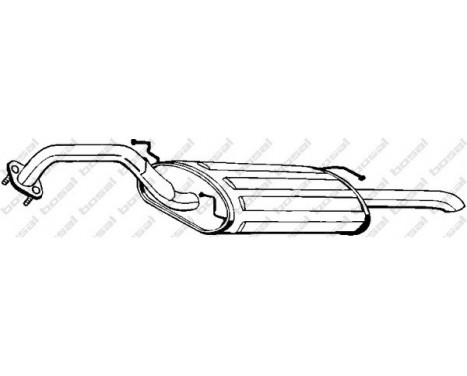 Exhaust backbox / end silencer 165-199 Bosal