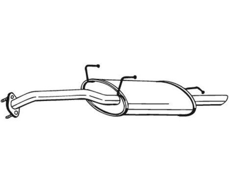 Exhaust backbox / end silencer 165-259 Bosal, Image 2