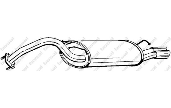 Exhaust backbox / end silencer 165-261 Bosal, Image 2