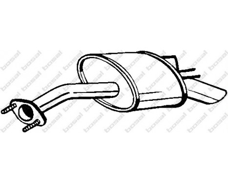 Exhaust backbox / end silencer 165-285 Bosal