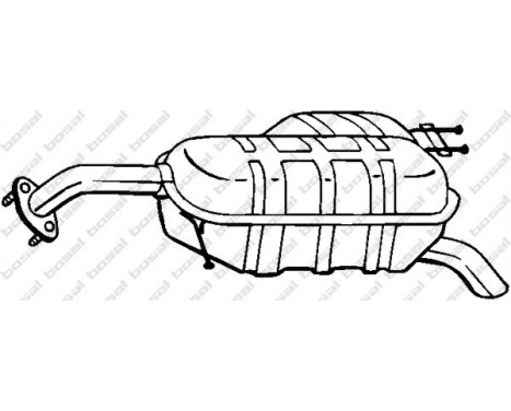 Exhaust backbox / end silencer 169-041 Bosal