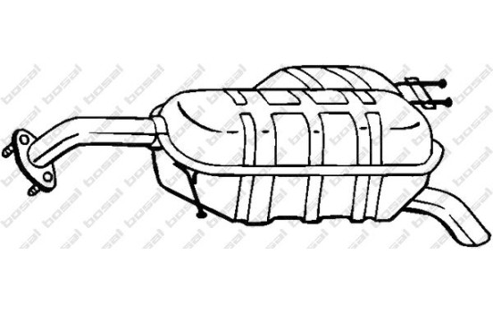 Exhaust backbox / end silencer 169-045 Bosal