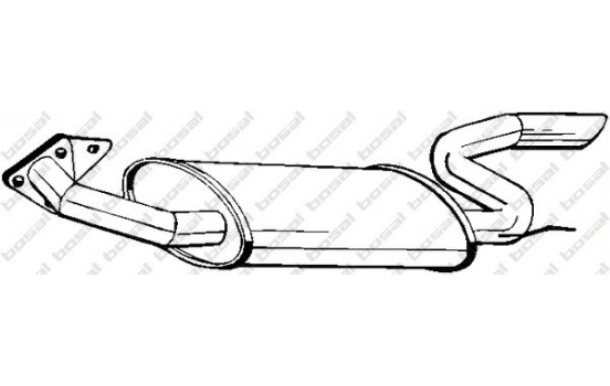 Exhaust backbox / end silencer 170-277 Bosal