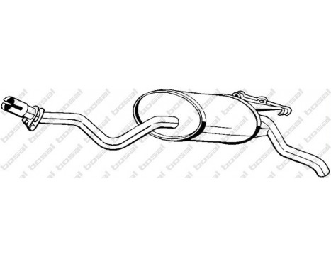 Exhaust backbox / end silencer 175-345 Bosal