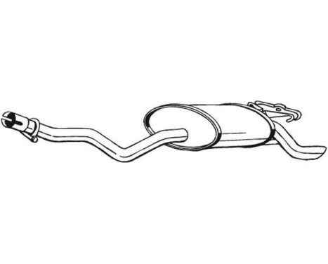 Exhaust backbox / end silencer 175-347 Bosal, Image 2