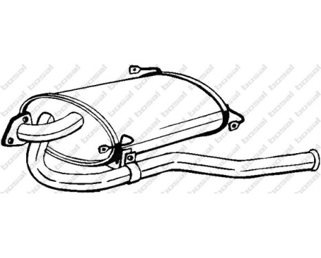 Exhaust backbox / end silencer 177-279 Bosal