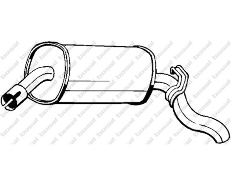 Exhaust backbox / end silencer 185-053 Bosal