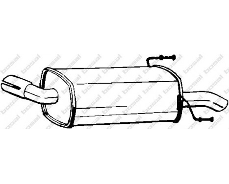 Exhaust backbox / end silencer 185-099 Bosal