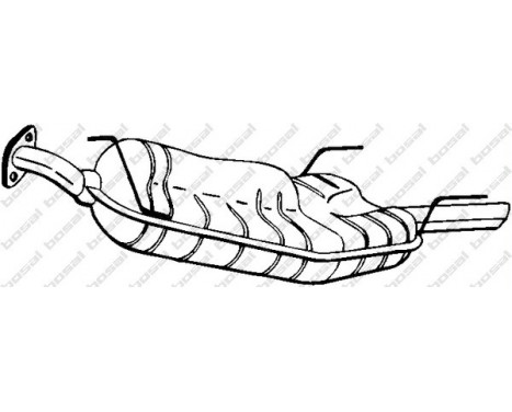 Exhaust backbox / end silencer 185-109 Bosal