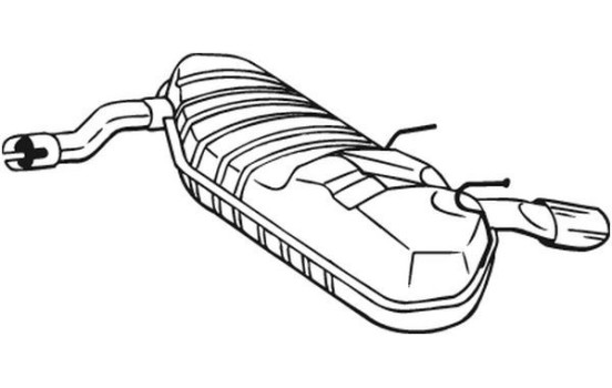 Exhaust backbox / end silencer 185-121 Bosal