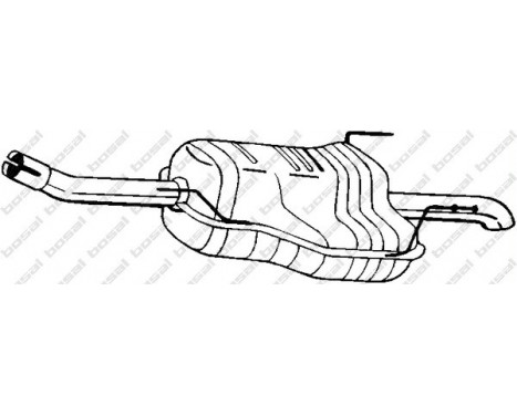 Exhaust backbox / end silencer 185-129 Bosal