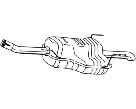Exhaust backbox / end silencer 185-129 Bosal, Image 2