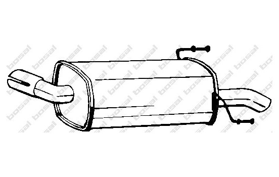 Exhaust backbox / end silencer 185-131 Bosal