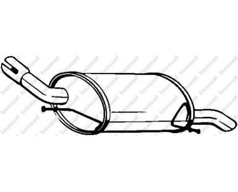 Exhaust backbox / end silencer 185-133 Bosal