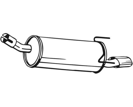 Exhaust backbox / end silencer 185-133 Bosal, Image 2