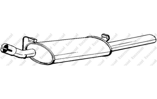 Exhaust backbox / end silencer 185-145 Bosal, Image 2