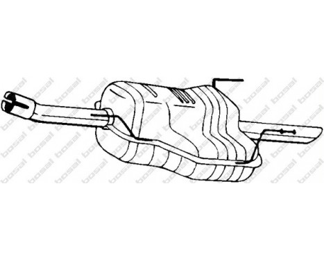 Exhaust backbox / end silencer 185-167 Bosal