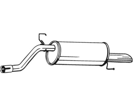 Exhaust backbox / end silencer 185-181 Bosal, Image 2