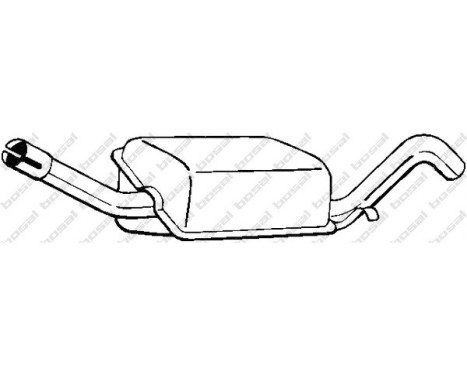 Exhaust backbox / end silencer 185-187 Bosal