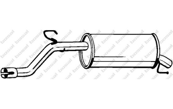 Exhaust backbox / end silencer 185-189 Bosal, Image 2