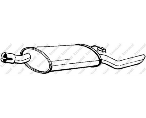 Exhaust backbox / end silencer 185-223 Bosal