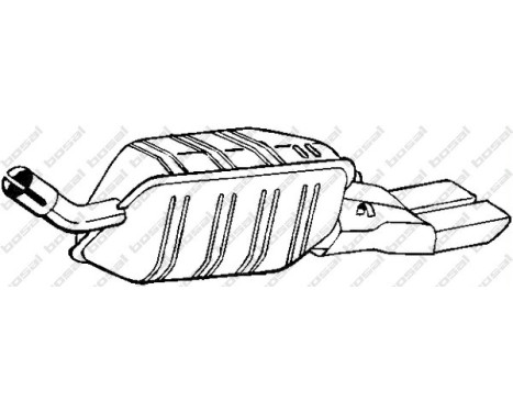 Exhaust backbox / end silencer 185-229 Bosal