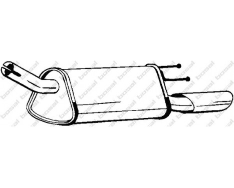 Exhaust backbox / end silencer 185-265 Bosal