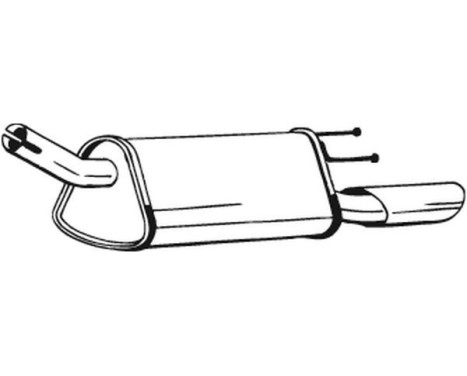 Exhaust backbox / end silencer 185-265 Bosal, Image 2