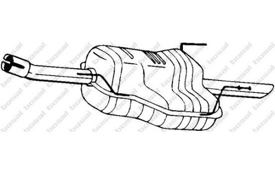 Exhaust backbox / end silencer 185-307 Bosal