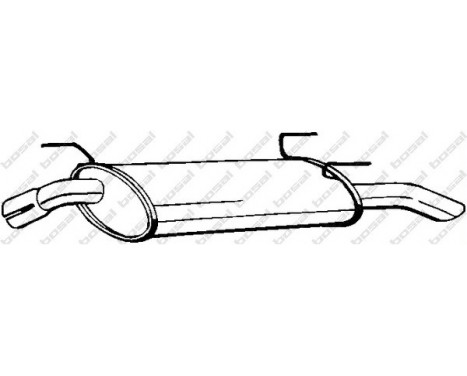 Exhaust backbox / end silencer 185-321 Bosal