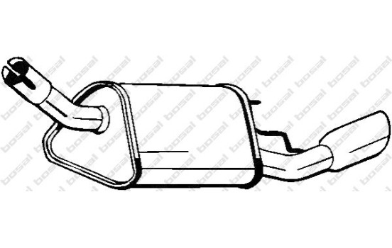 Exhaust backbox / end silencer 185-343 Bosal